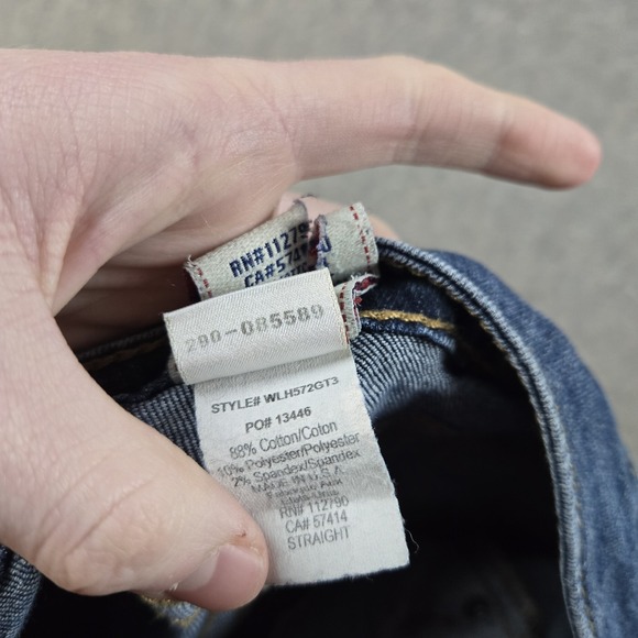 True Religion Jeans Womens 27 Fits 30x33 Blue Denim Straight Leg Flap Pocket Y2k - Picture 6 of 14